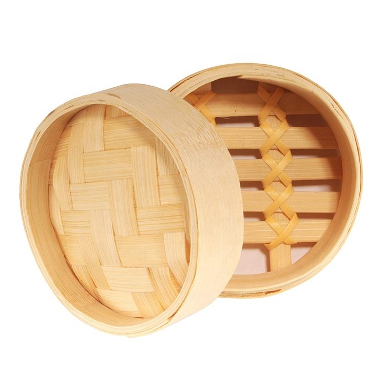 3 Inch Mini Bamboo Dim Sum Dumpling Steamer Basket for Dessert Party Favors Wedding Birthday Home Decorations Supplies