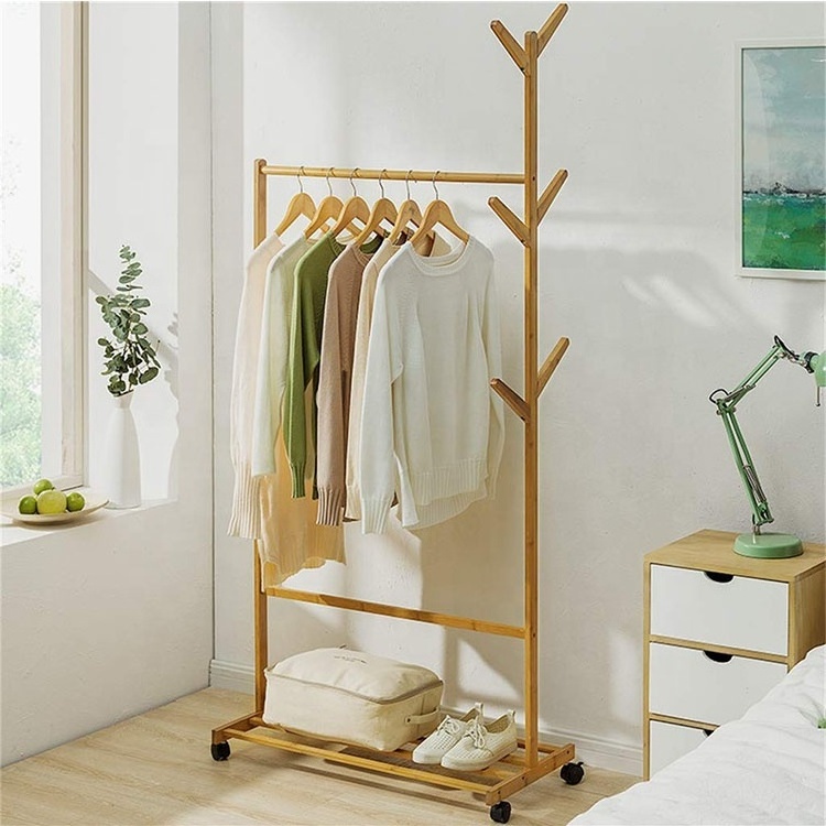 Wholesale Bamboo Man Clothes Display Dryer Rack, Clothes Stand Bedroom