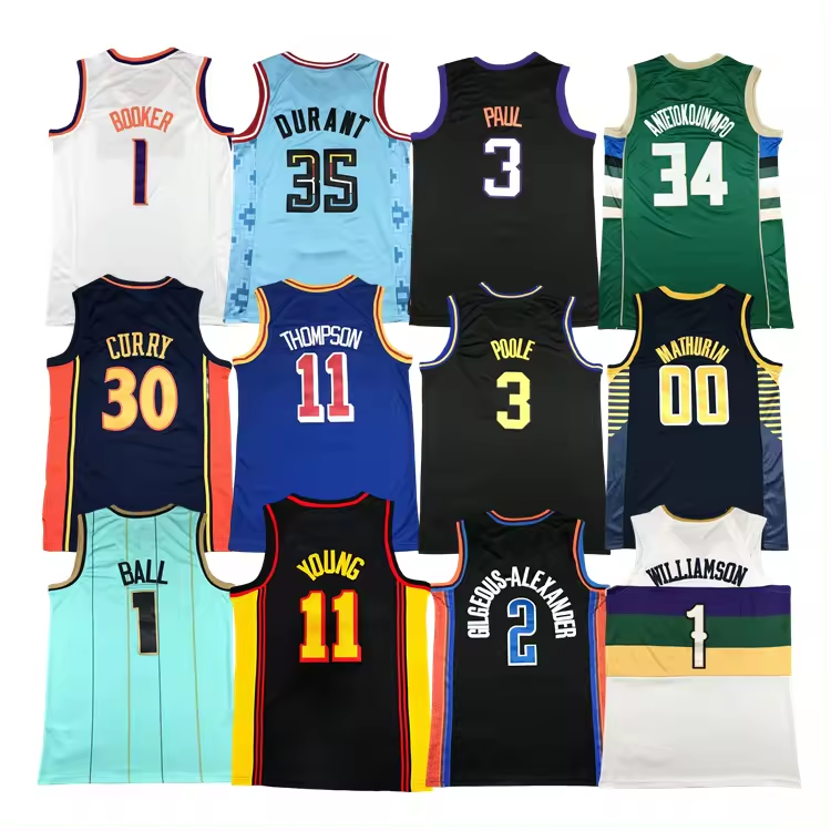 Wholesale High quality 2024 NBAing American basketball jersey 30team uniform stitched/hot pressed  jersey