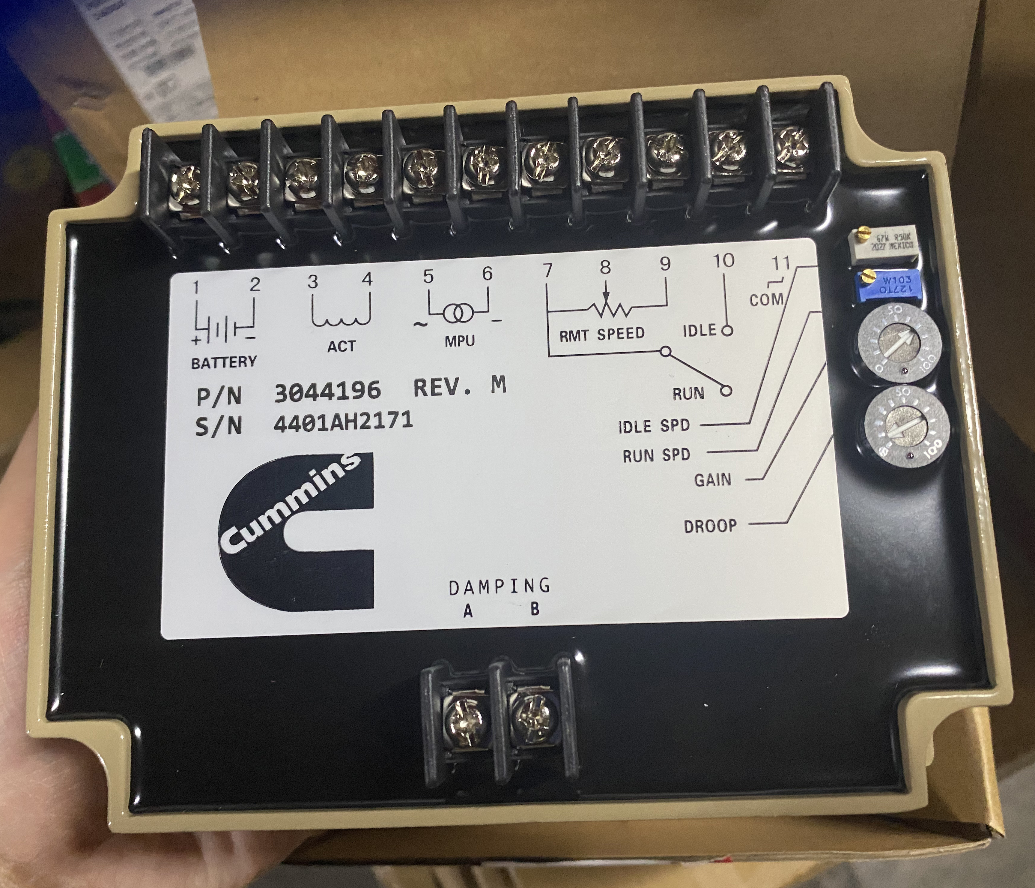 Genuine Cummins Engine Generator Speed Control Unit Engine Speed Governor  EFC 3044196 Engine Controller