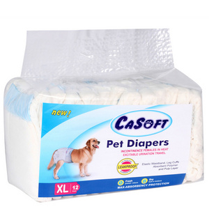 Hygiene Product China Wholesale Manufacturer New Design Nice Quality High Absorbent Pet Supplies Diaper Puppy Dog Diapers