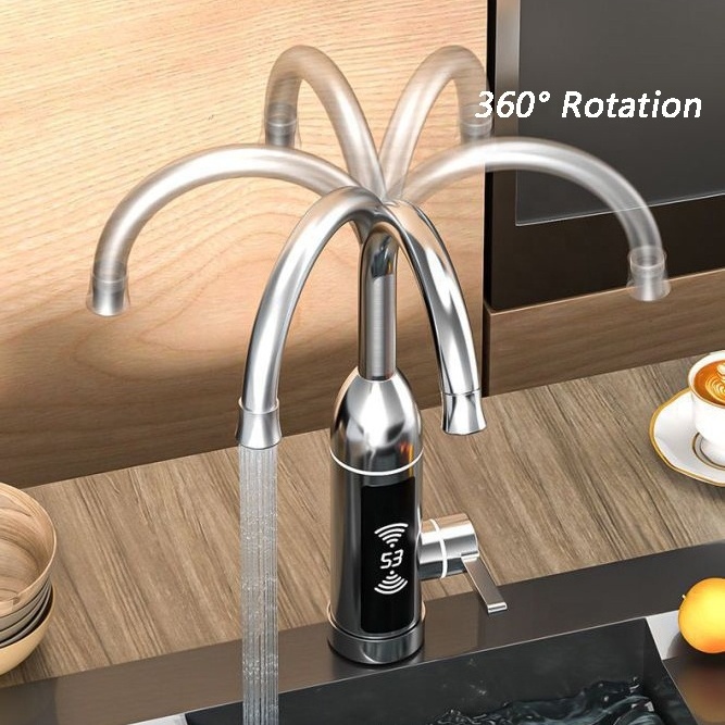 3000W Hot Water Electric Water Heater Faucets with LED Digital Display