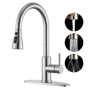 304 stainless steel modern pull out kitchen faucet