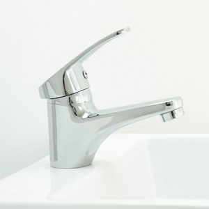 Luxury fancy modern zinc chrome single handle bathroom wash basin faucet