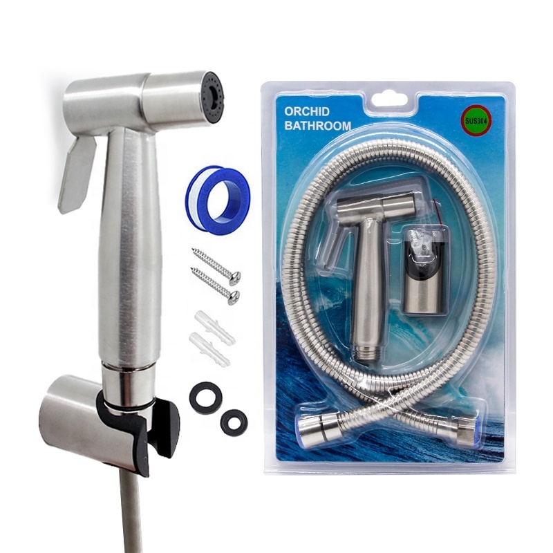 Stainless Steel Bidet Toilet Spray Holder Bathroom Hand Shattaf Set Toilet Bidet Faucet