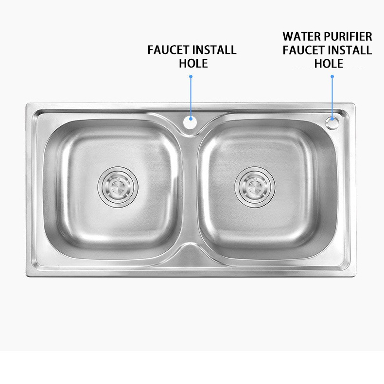 Handmade Undermount Double Bowl Best Quality Sink Stainless Steel Kitchen Sink