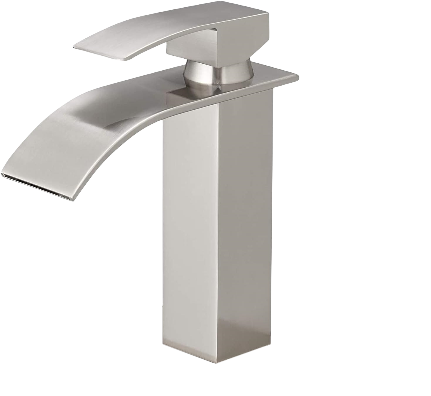 Simple style hotel bathroom stainless steel plating waterfall basin sink faucet square faucet