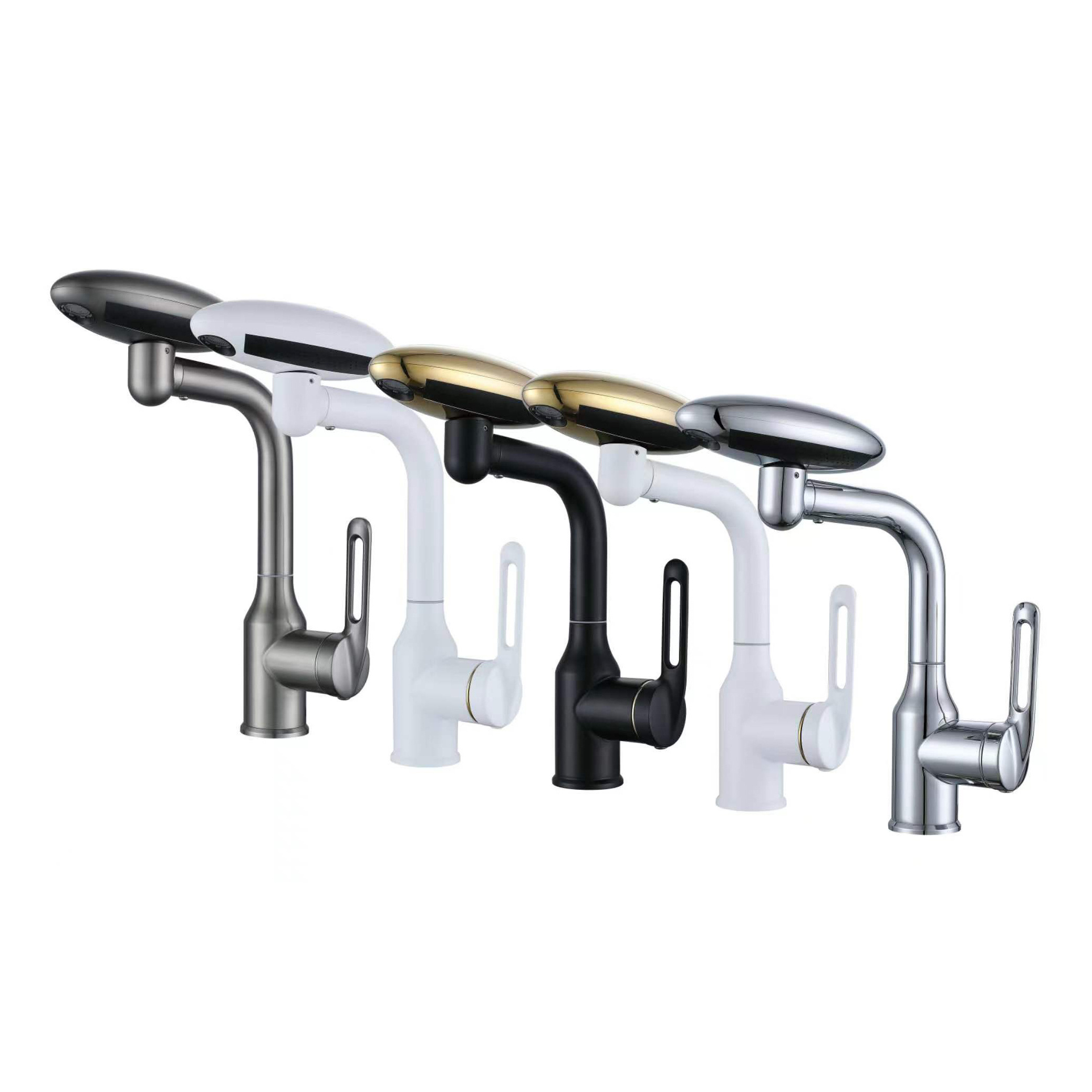 Latest Bathroom Sink Faucet Deck Mounted Hot and Cold Taps Waterfall Faucet Universal Mixer Faucet