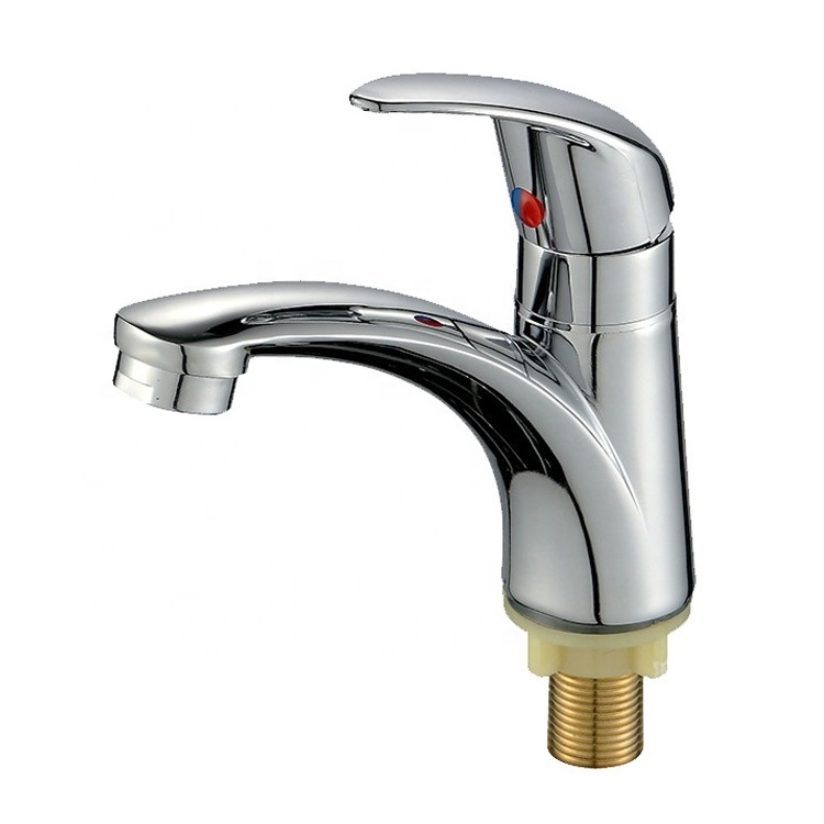 Cheap Brass Polished Hot Cold Water Water Taps Zinc Basin Faucets