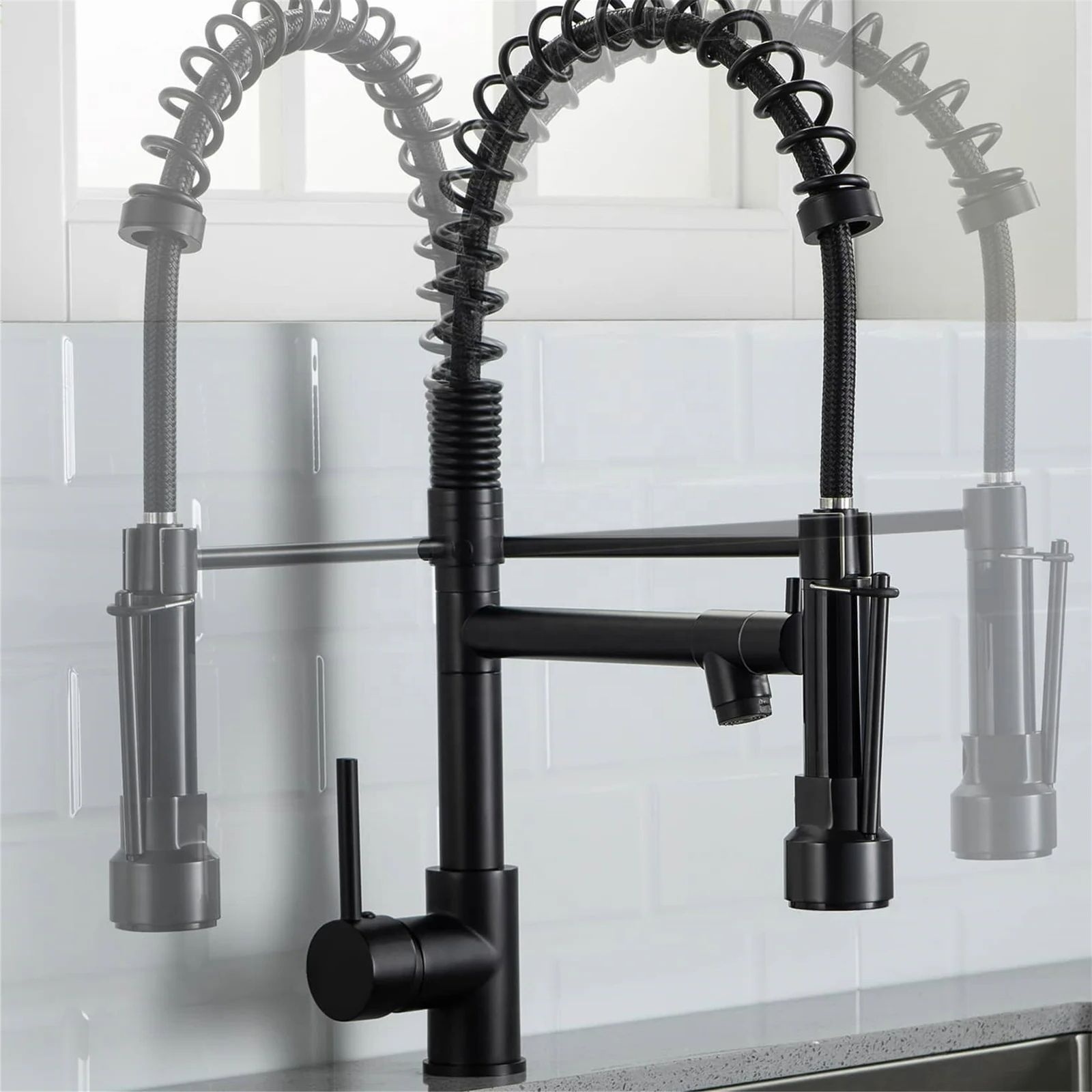 Spring Kitchen Faucets Pull Down gourmet kitchen faucet brass pull down kitchen sink faucet with spray tap