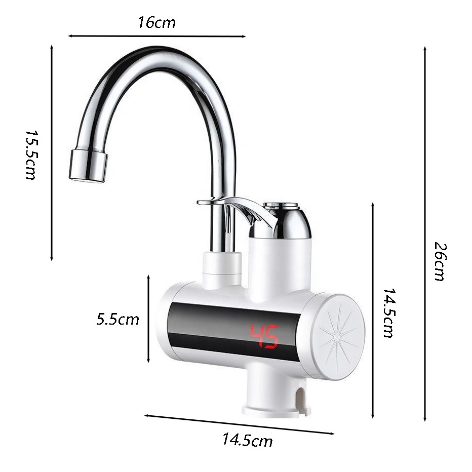 Temperature Cold Warm Adjustable Electric Heater Tap Instant Heating Kitchen Faucet