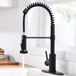 Spring brass tuscany double-handle kitchen faucet with pull down sprayer kitchen sink faucet sprayer