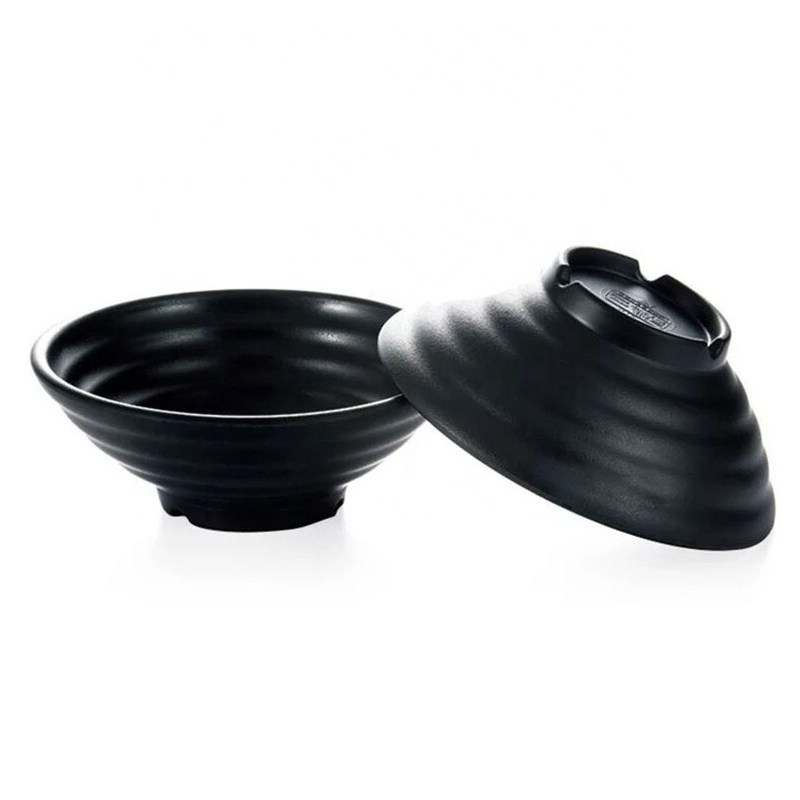 Melamine black ramen bowl chinese noodle bowls