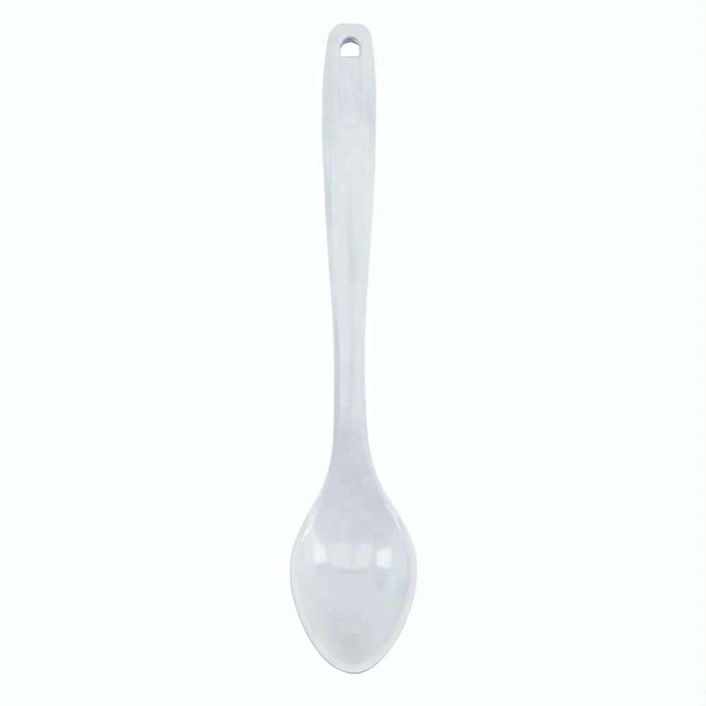 White plastic solid soup cooking serving ladle