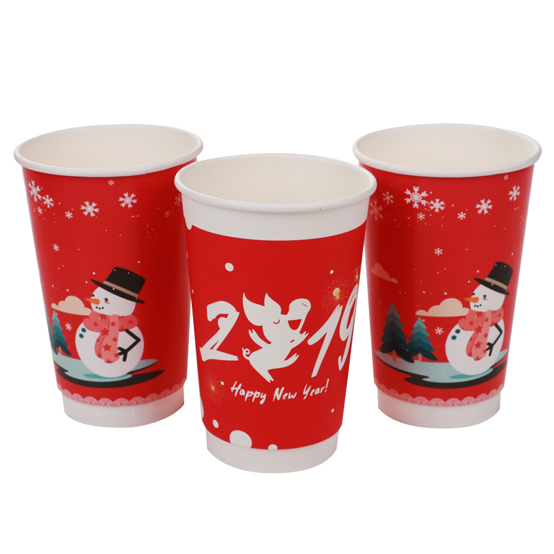 China Manufacturer Custom Logo Printed  Disposable  4 oz 8 oz Coffee Tea and Ice  White Paper Cup with Lid