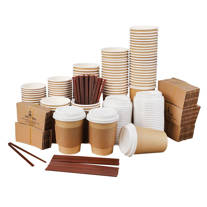 China Manufacturer Custom Logo Printed  Disposable  4 oz 8 oz Coffee Tea and Ice  White Paper Cup with Lid