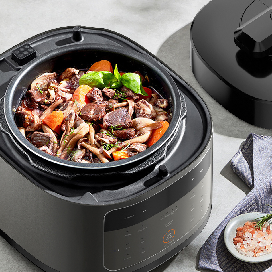 Pressure Air Fryer Cooker Combo Slow Rice Cooker Steam Air Fryer Pressure Cooker With Two Different Lids