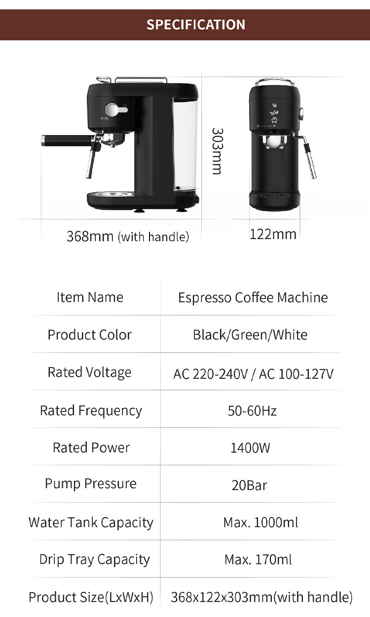 20Bar with memory coffee machine espresso machine making multiple capsule coffee machine