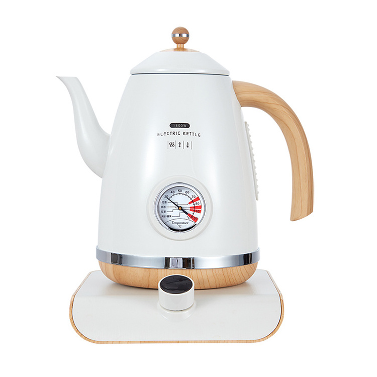 1350w Kds688 Thermostat Gooseneck Tea Water Kettle With Thermometer Real Time Water Temperature