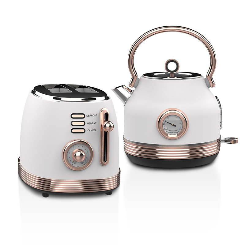 Customize Retro Kitchen 2 Slice Electric Small Vertical Toasters kettle and toaster set electric