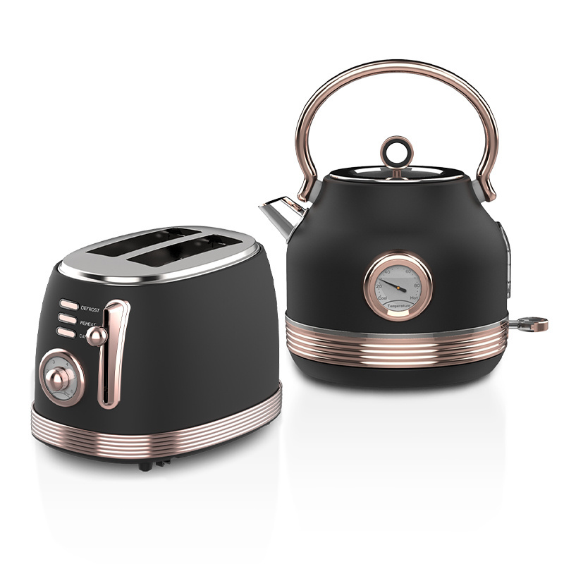 Customize Retro Kitchen 2 Slice Electric Small Vertical Toasters kettle and toaster set electric