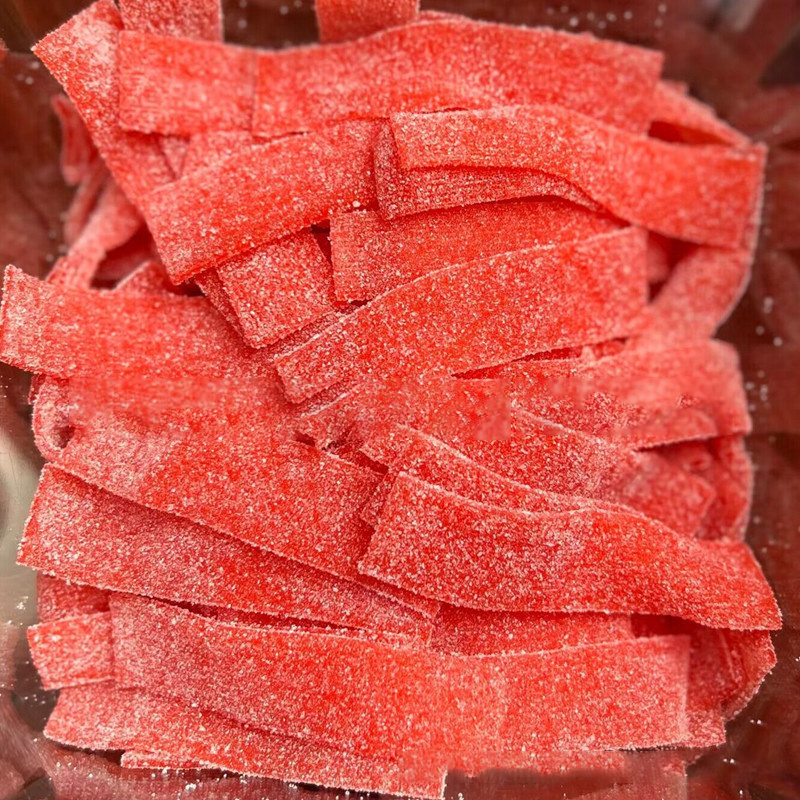 sweets wholesale sour sugar fruit flavored soft candy loose fruit roll candy sour strip sweets sour belts candy