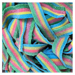 sweets wholesale sour sugar fruit flavored soft candy loose fruit roll candy sour strip sweets sour belts candy