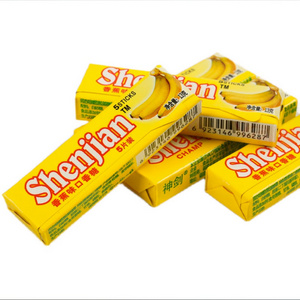 wholesale candy distributors banana flavored chewing gum wholesale for children's boxed candies chewing gum