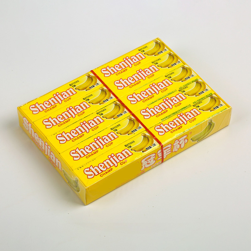 wholesale candy distributors banana flavored chewing gum wholesale for children's boxed candies chewing gum