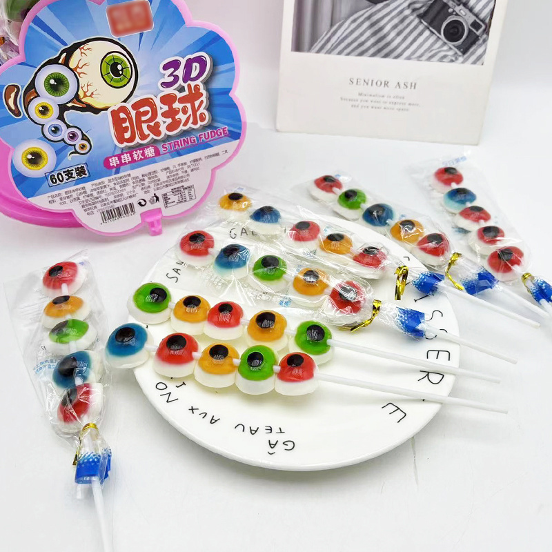 snacks eye candy lollipop candy long stick lollipops tree eyeball gummy candy