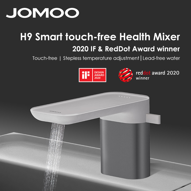 JOMOO Reddot Award Winner Smart Touchless Sensor Basin Faucet Mixer Electronic Auto Sensor Time Delay Touch-free Bathroom Tap