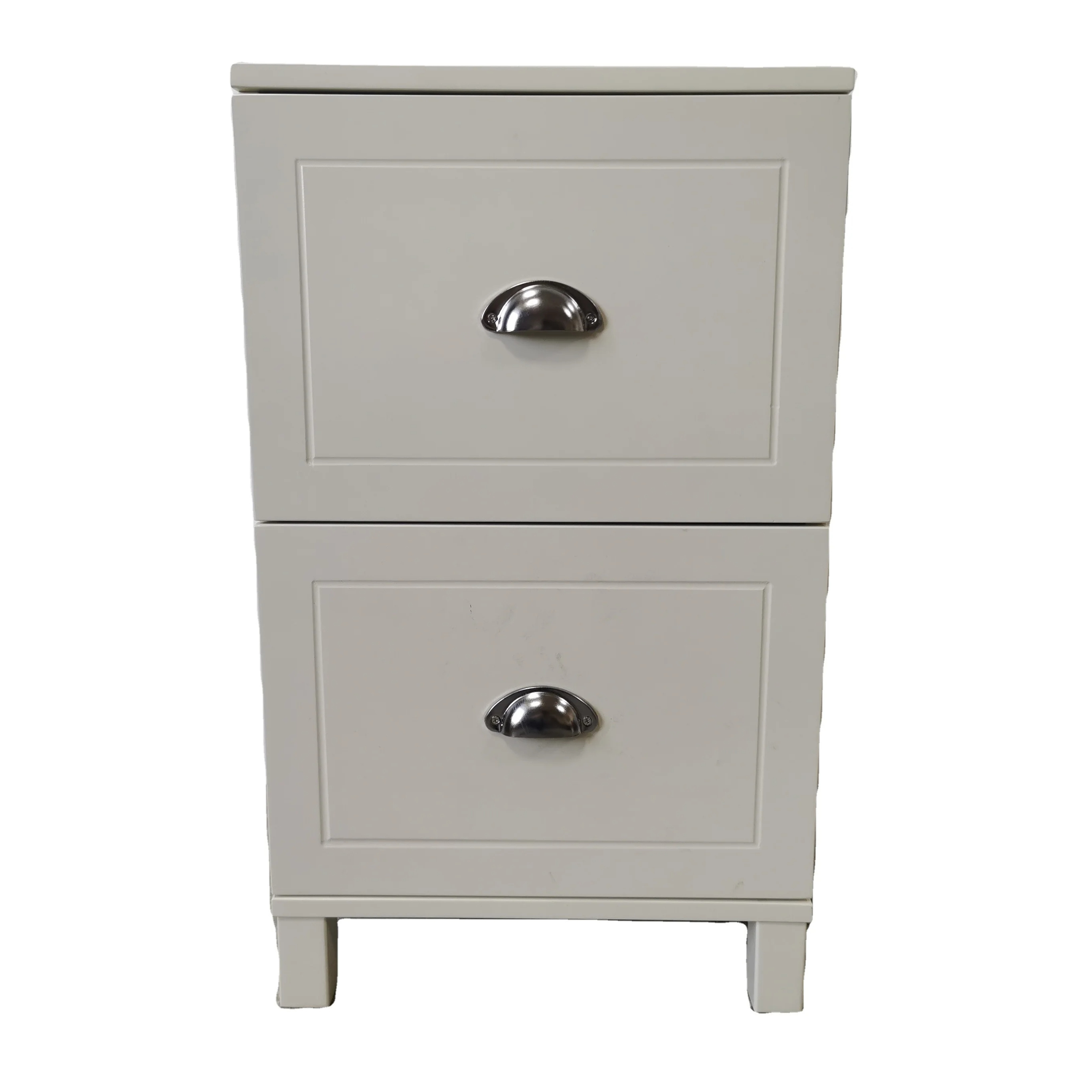 Modern two drawers cabinet new design white market trend side table