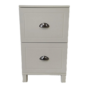 Modern two drawers cabinet new design white market trend side table