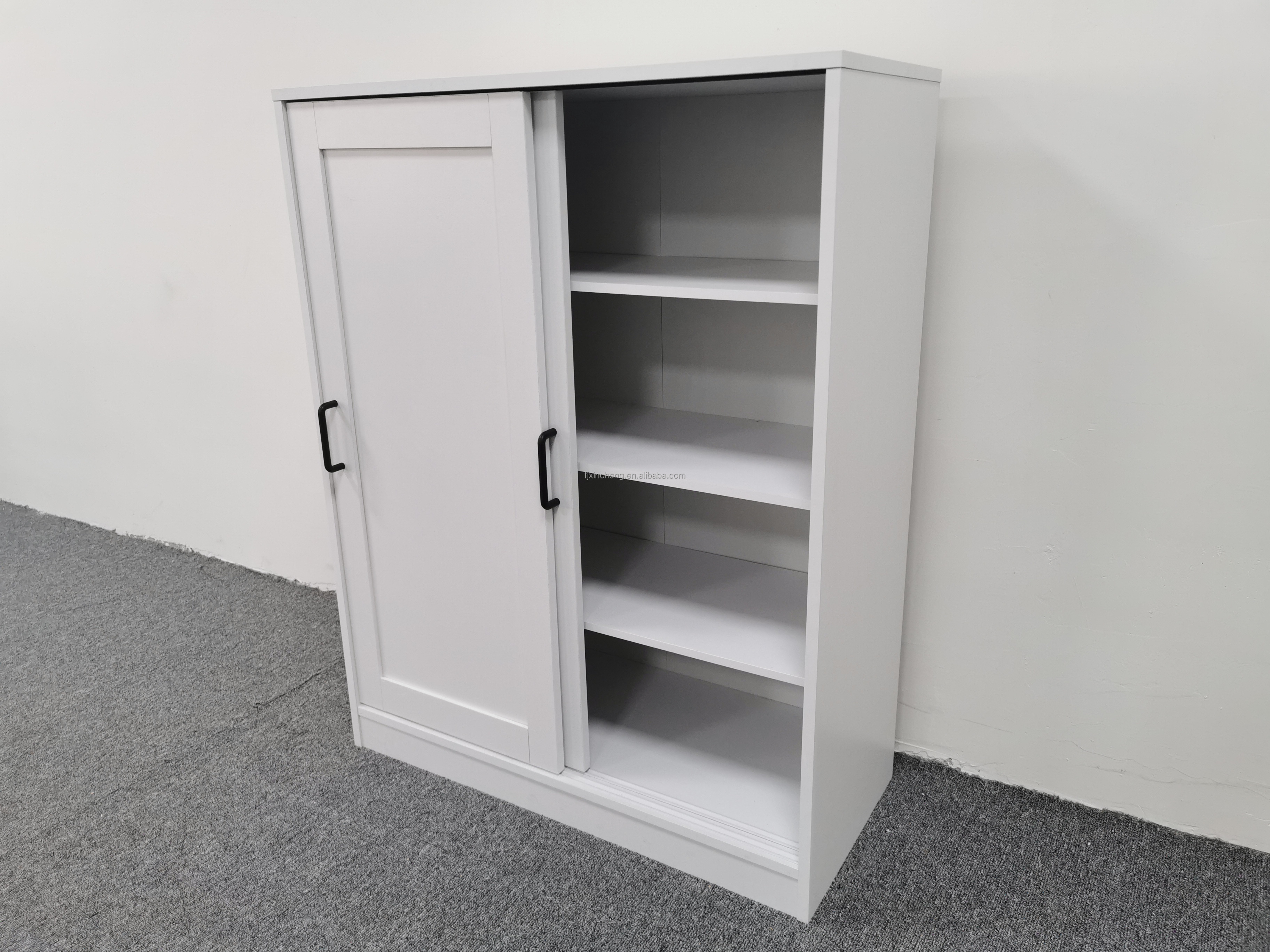 Factory price market trend slider doors white  new design Shoes cabinet