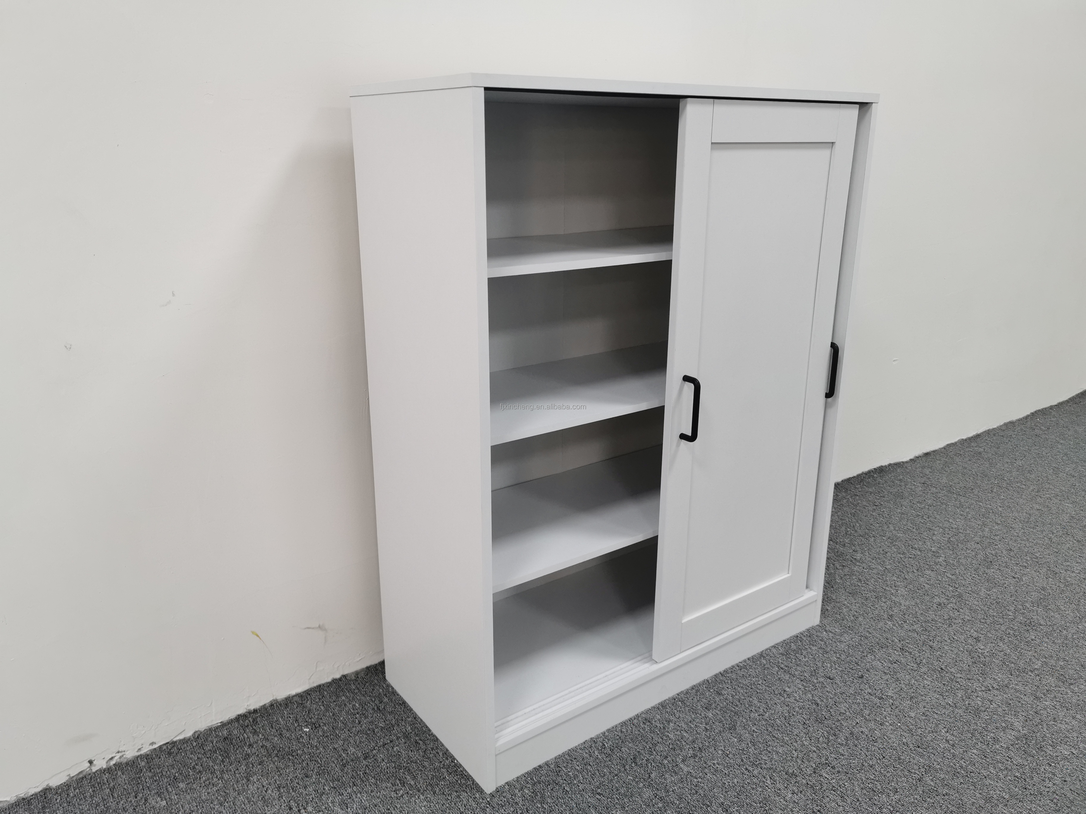 Factory price market trend slider doors white  new design Shoes cabinet