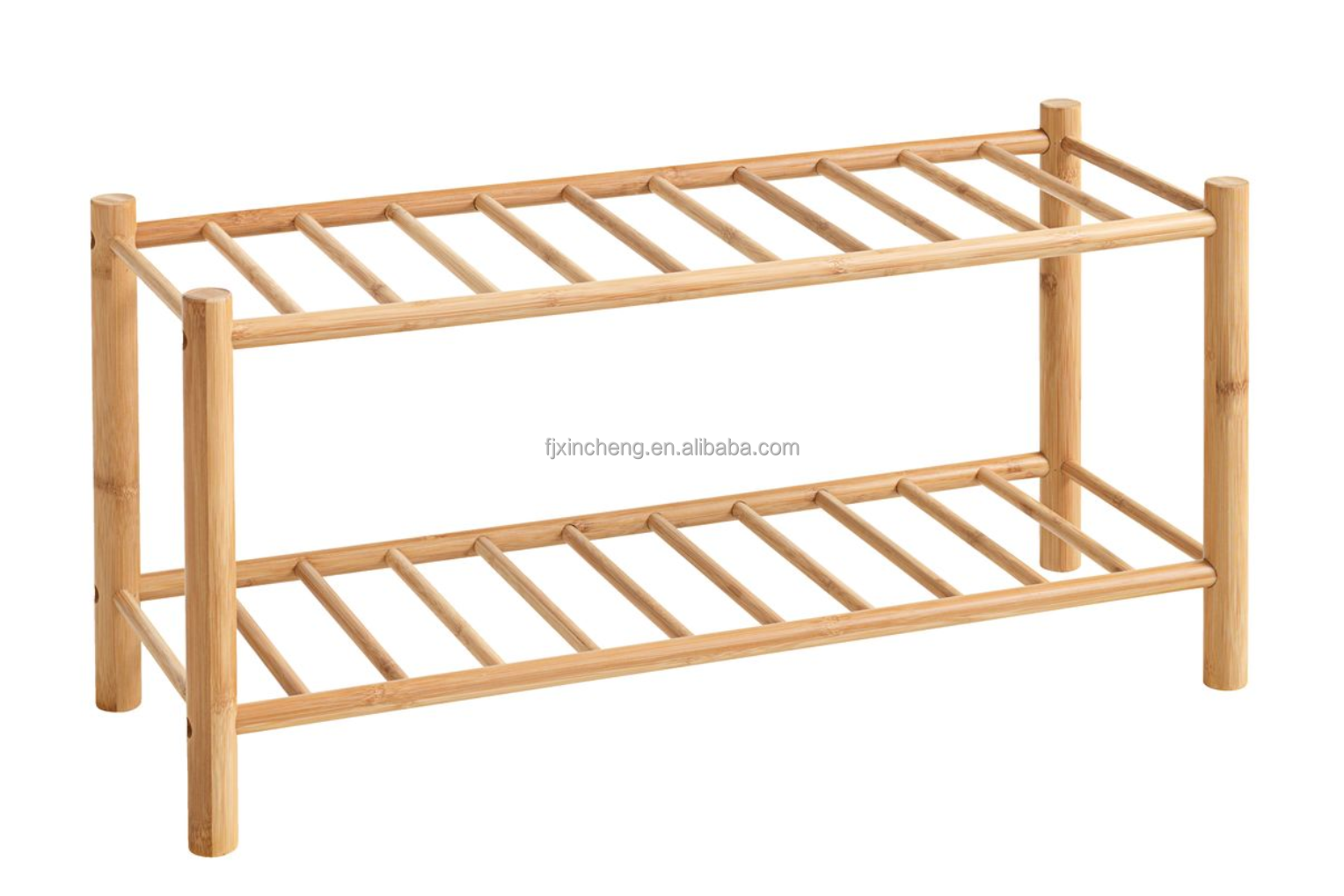 shoes rack wood bench two tiers bamboo Bench