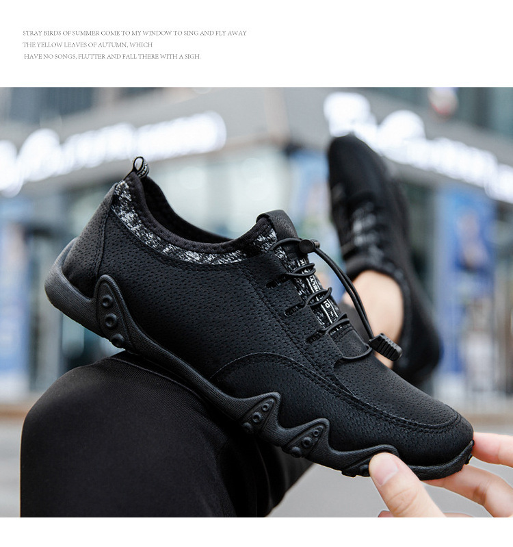 2022 Summer Yellow Breathable Peas Shoes Men's Slip-On Octopus Loafers Casual Lazy Driving Trendy Shoes