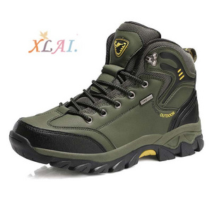 XLAI Walking Outdoor Boots Sports Climbing Climbing Men'S Shoes Tooling Boots Riding Plus Velvet Leather Boots For Men