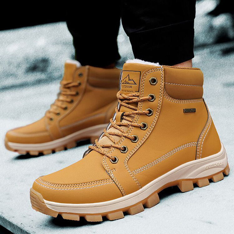 Classic Lace Up Ankle Boots Men's Korean Autumn Winter Men's Roman Boots Casual Outdoor Hiking Men's Shoes