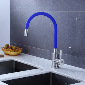 Professional one hole wash basin faucets wall mounted plastic faucet hot water taps mixer Flexible blue Faucet