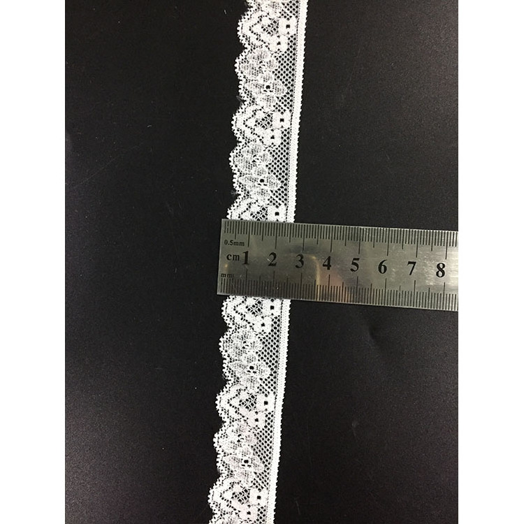 2.5cm width silver floral sewing material stretch swiss voile lace trim malaysia