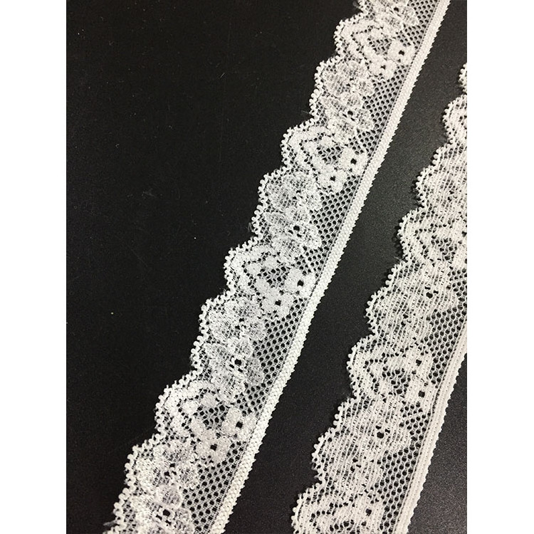 2.5cm width silver floral sewing material stretch swiss voile lace trim malaysia