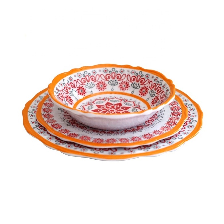 China manufacturers OEM wholesale melamine housewares restaurant dinnerware dubai indian dinner turkish dinner set for daily use