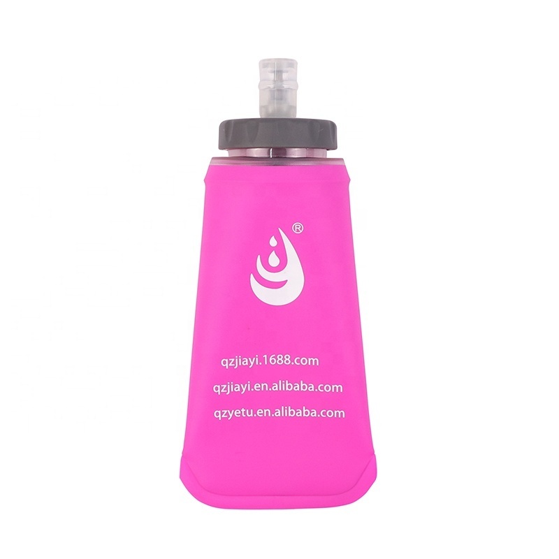 Oem/Odm Collapsible Water Bottle Foldable 300ML 500Ml Tpu Running Foldable Rotary Switch Bite Valve Soft Flask