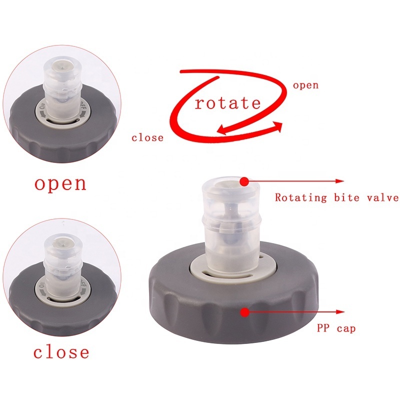 Oem/Odm Collapsible Water Bottle Foldable 300ML 500Ml Tpu Running Foldable Rotary Switch Bite Valve Soft Flask