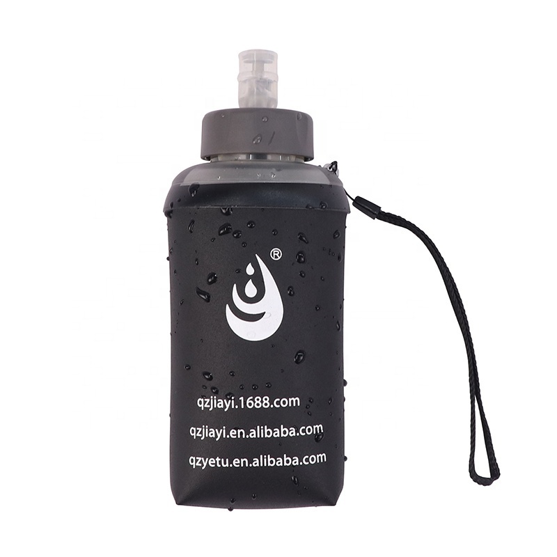 Oem/Odm Foldable 300ML 500Ml Running Foldable Rotary Switch Bite Valve TPU Water Bottle