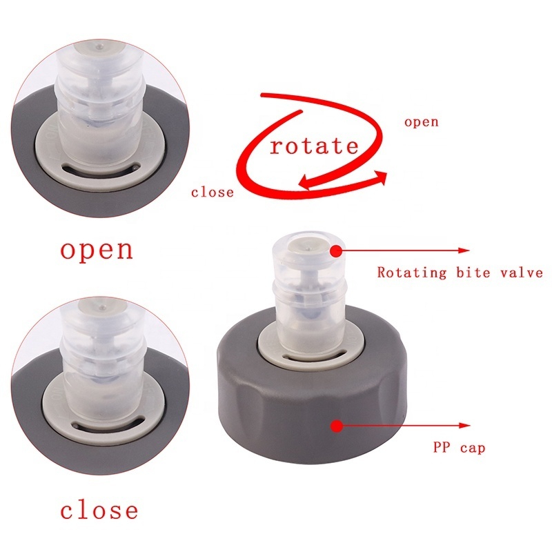 Oem/Odm Foldable 300ML 500Ml Running Foldable Rotary Switch Bite Valve TPU Water Bottle