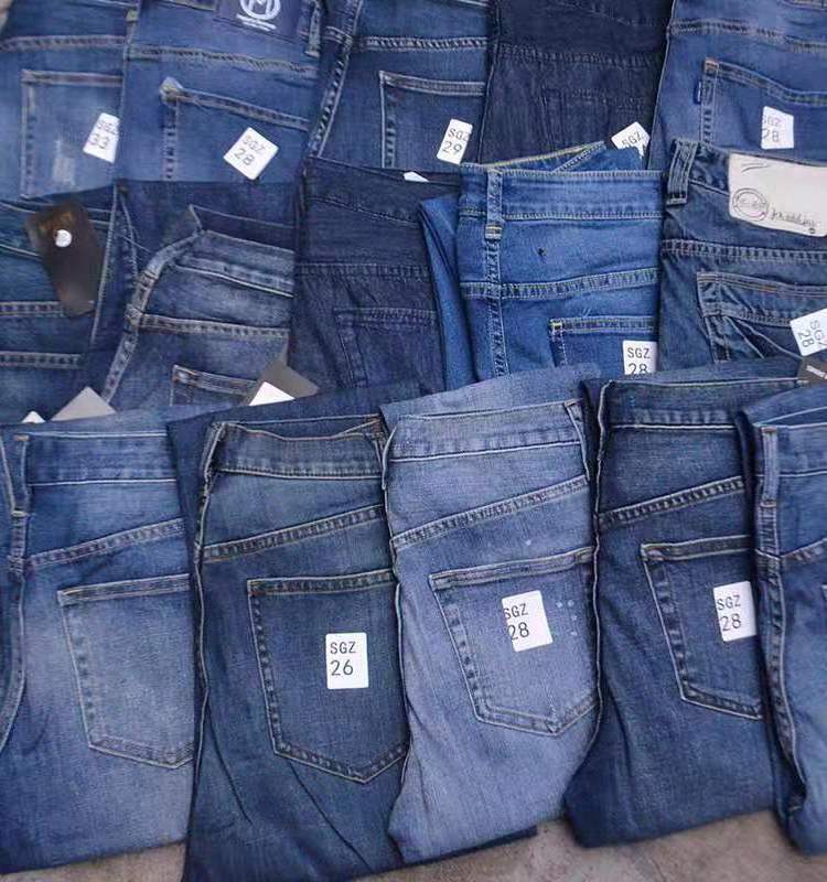 Custom Destroyed Denim Jeans Ripped Skinny Jeans Men Surplus Stock Lots Clearance Jeans