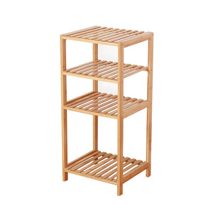 Bamboo Storage Shelf For Kitchen 4 Tier Bamboo Shelf Bamboo Bathroom Shelf Narrow Shelving Unit Storage Rack,