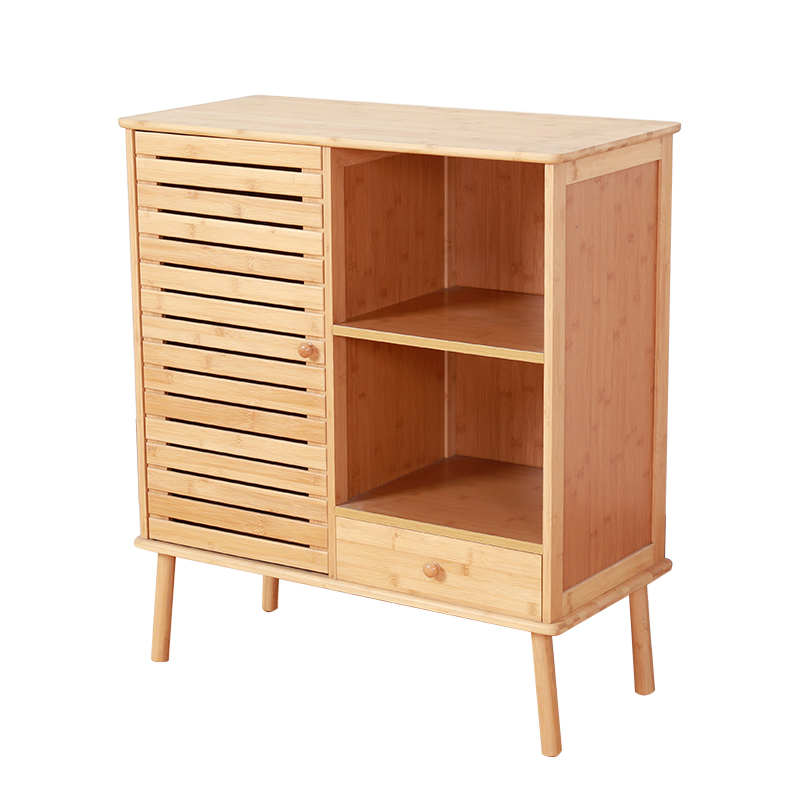 Multifunction Home Furniture Bamboo Wooden Storage Organizer Living Room Shoes Rack Cabinet With Hidden Drawer